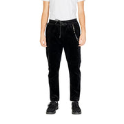 Gianni Lupo Black Cotton Casual Pants