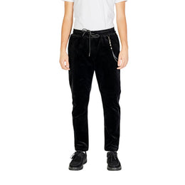 Gianni Lupo Black Cotton Casual Pants