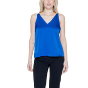 Vila Clothes Blue Polyester Top