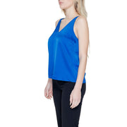 Vila Clothes Blue Polyester Top