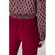 Vila Clothes Bordeaux Polyester Casual Pants