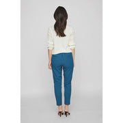 Vila Clothes Blue Polyester Pants