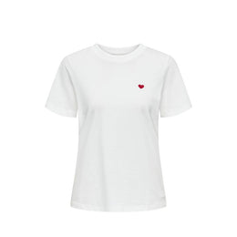 Jacqueline De Yong White Cotton T-Shirt