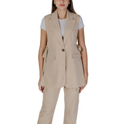 B.Young Beige Polyester Waistcoat