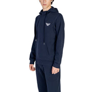 Emporio Armani Underwear Blue Cotton Hoodie