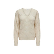 Jacqueline De Yong Cream Marabou Sweatshirt