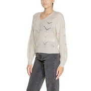 Jacqueline De Yong Cream Marabou Sweatshirt