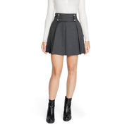 Morgan De Toi Gray Polyester Mini Skirt