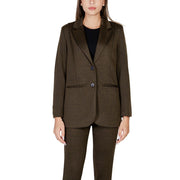 ICHI Green Polyester Blazer