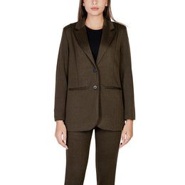 ICHI Green Polyester Blazer