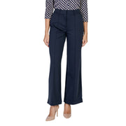 ICHI Blue Polyester Casual Pants