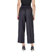 ICHI Black Polyester Casual Pants