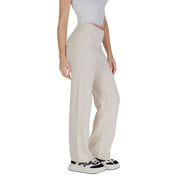 Vero Moda Cream Viscose Casual Pants