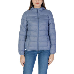 B.Young Blue Nylon Coat