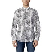 Antony Morato Black Linen Pattern Shirt