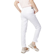 Blauer White Cotton Casual Pants