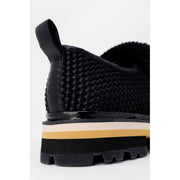 ASH Black Leather Platform Pumps