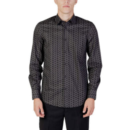 Antony Morato Gray Cotton Pattern Shirt