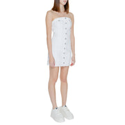 Tommy Hilfiger Jeans White Recycled Cotton Short Dress