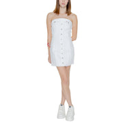 Tommy Hilfiger Jeans White Recycled Cotton Short Dress