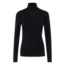 ICHI Black Viscose Turtleneck