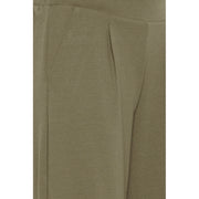 ICHI Green Recycled Polyester Flared Pants