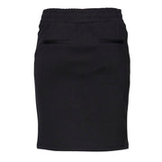 ICHI Black Polyester Mini Skirt