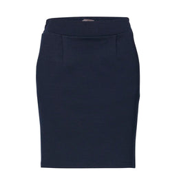 ICHI Blue Polyester Mini Skirt