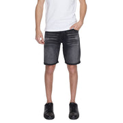 Antony Morato Black Cotton Bermuda Shorts