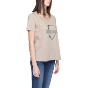 Blauer Beige Cotton T-Shirt