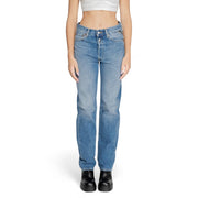 Replay Blue Cotton Mom Jeans