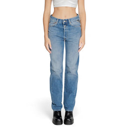 Replay Blue Cotton Mom Jeans