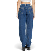 Replay Blue Cotton Mom Jeans
