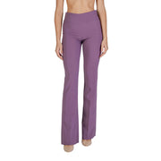Sandro Ferrone Purple Polyester Flared Pants