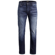 Jack Jones Blue Cotton Relaxed Fit Jeans