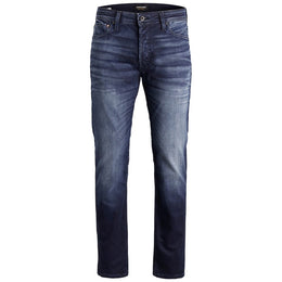 Jack Jones Blue Cotton Relaxed Fit Jeans