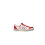 Vans Red Suede Leather Low Top Sneakers