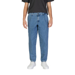 Jack Jones Blue Cotton Relaxed Fit Jeans