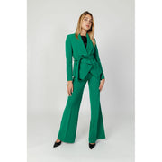 Sandro Ferrone Green Polyester Blazer