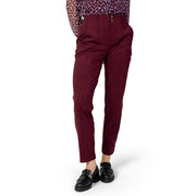 Street One Bordeaux Polyester Casual Pants