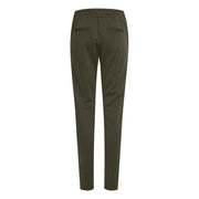 ICHI Green Polyester Casual Pants