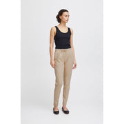 ICHI Beige Polyester Pants