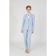 Sandro Ferrone Blue Polyester Blazer