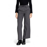 Jacqueline De Yong Gray Cotton Casual Pants