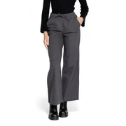 Jacqueline De Yong Gray Cotton Casual Pants
