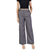 Jacqueline De Yong Gray Polyester Casual Pants