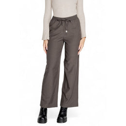 Only Gray Polyester Casual Pants
