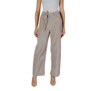 Only Beige Cotton Casual Pants