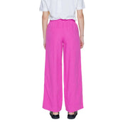 Only Pink Linen Casual Pants