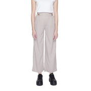 Jacqueline De Yong Gray Viscose Casual Pants